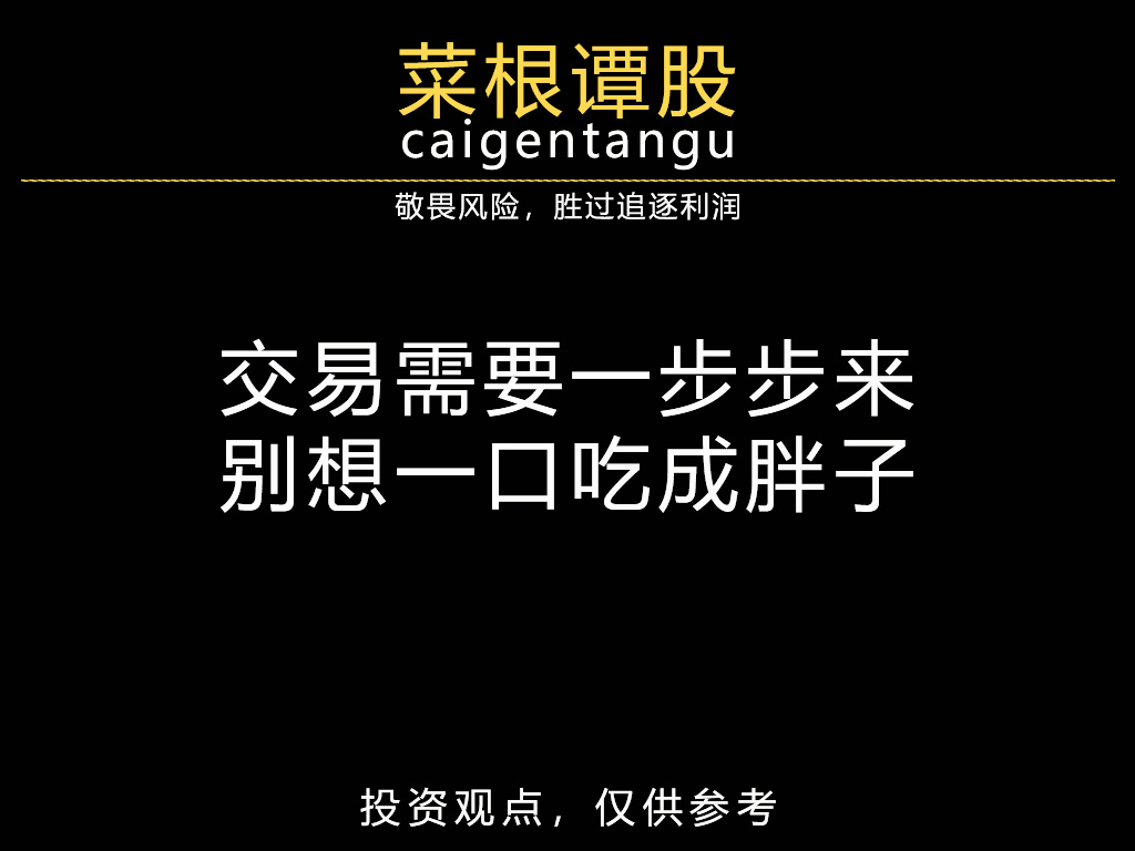 交易需要一步步来，别想一口吃成胖子